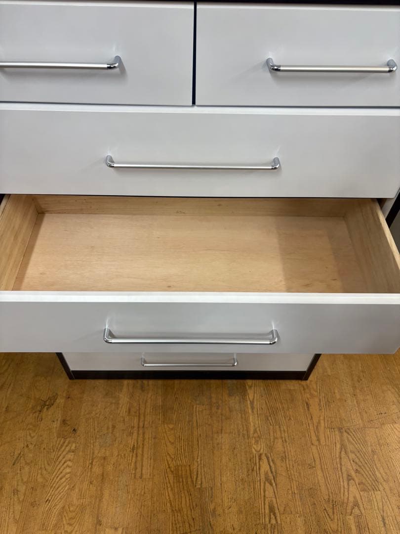 M111 ハイチェスト 幅905mm ホワイト/ダークブラウン