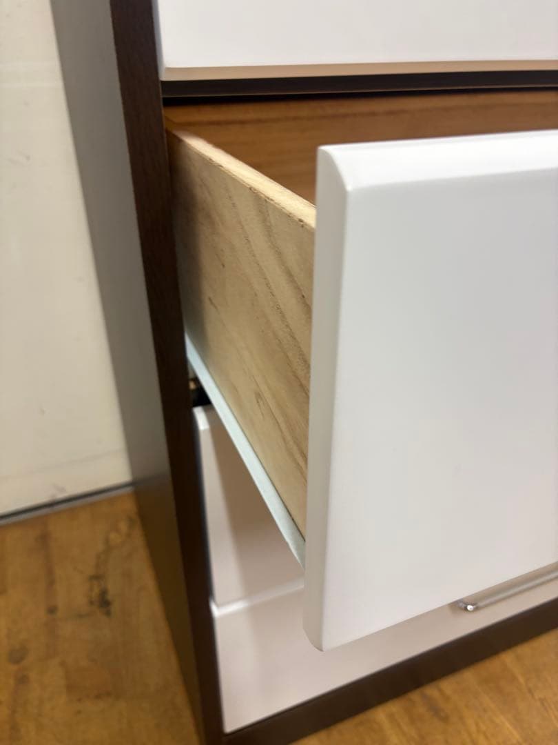 M111 ハイチェスト 幅905mm ホワイト/ダークブラウン