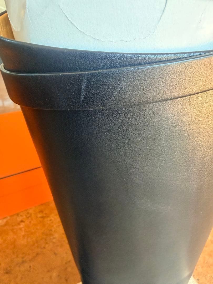 HERMES 黒 レザーブーツ 金具付き