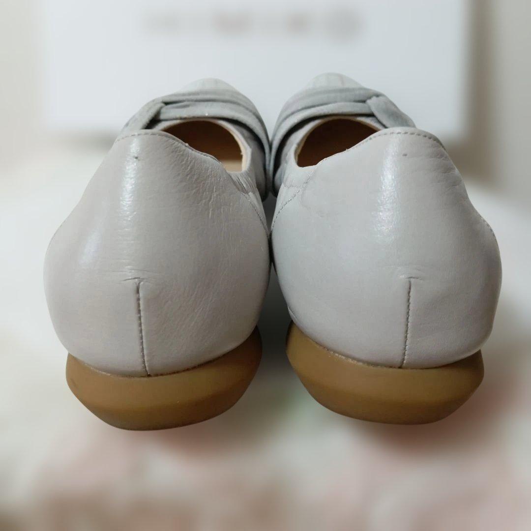 【美品】卑弥呼 ドライビングシューズ パンプス グレー バレエシューズ　フラット