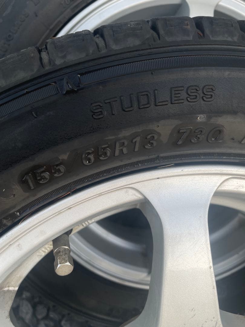 スタッドレスタイヤ、ホイールセット155/65/13