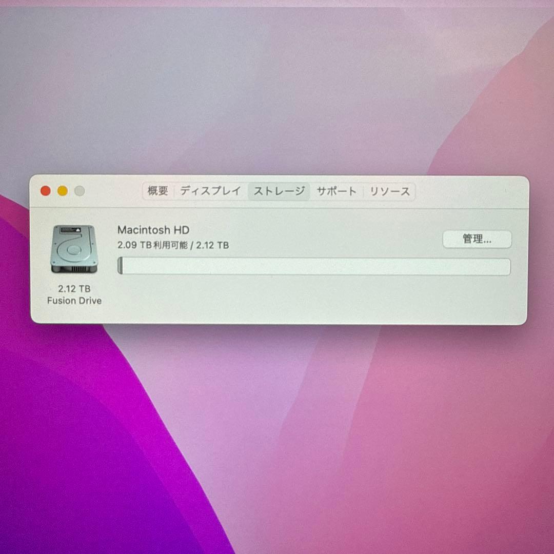 iMac Retina 4K 21.5インチ (Late 2015) - 2TB