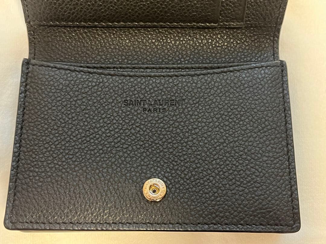 SAINT LAURENT 黒 レザー 名刺入れ　 サンローラン