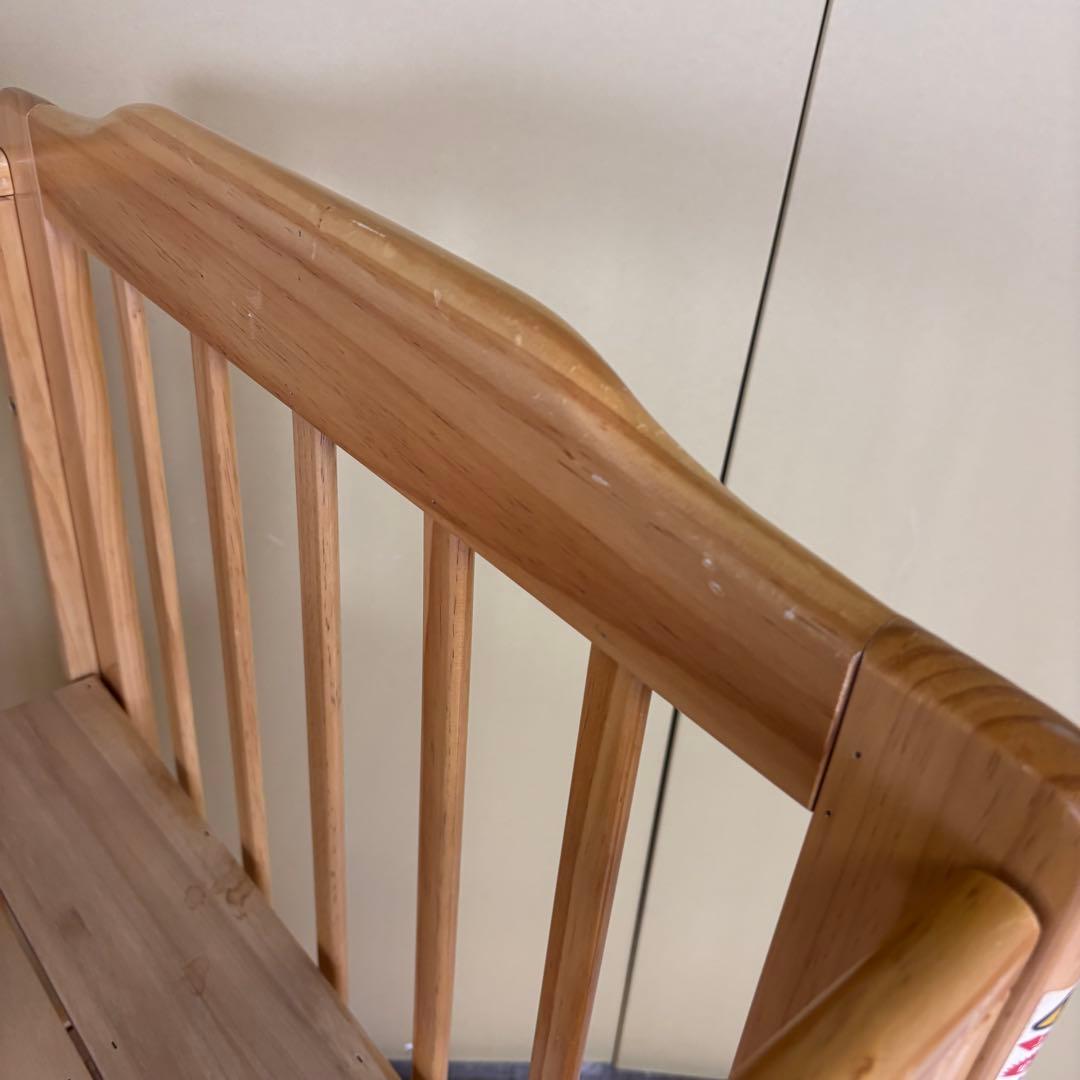 ☆除菌清掃済☆　☆綺麗☆　カトージ　ハイシートミニベッド　ナチュラル　すのこ床板