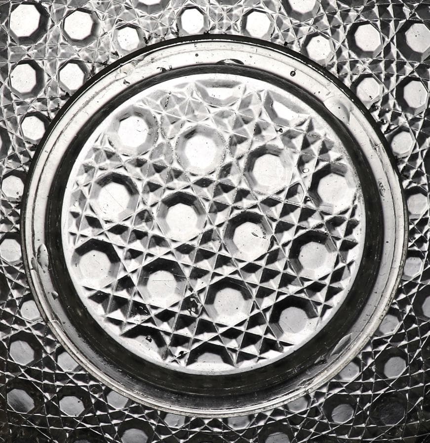 オールド・バカラ 1890年 ディアマン・ピエーリー 23cm 大型鉢 菓子入れ