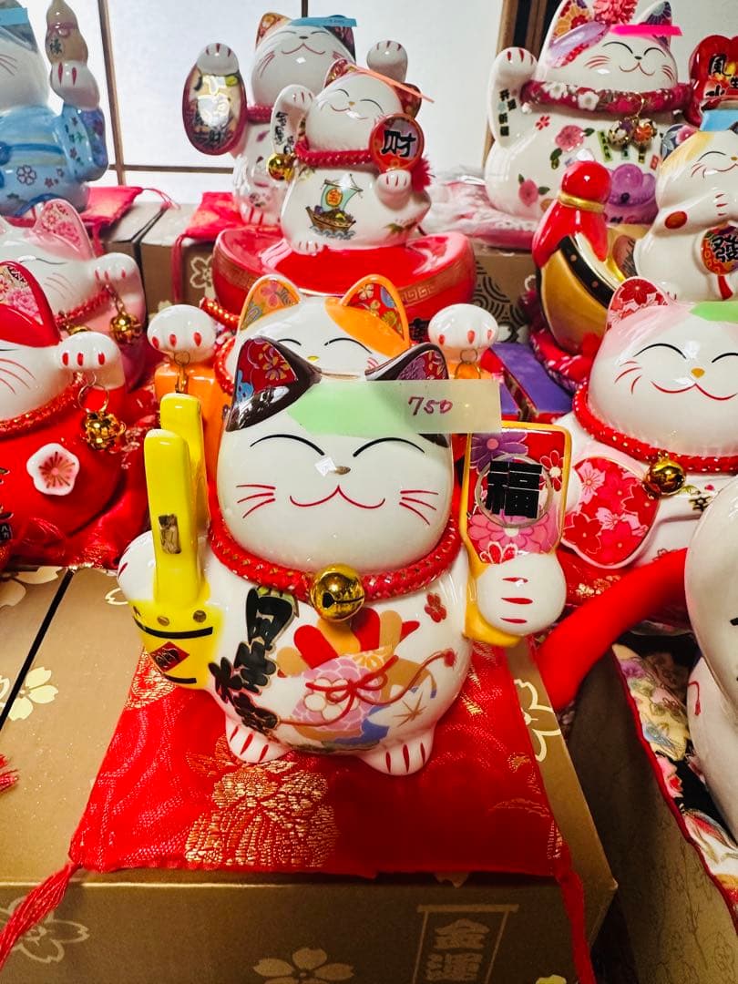 招き猫 陶器製 多種類セット