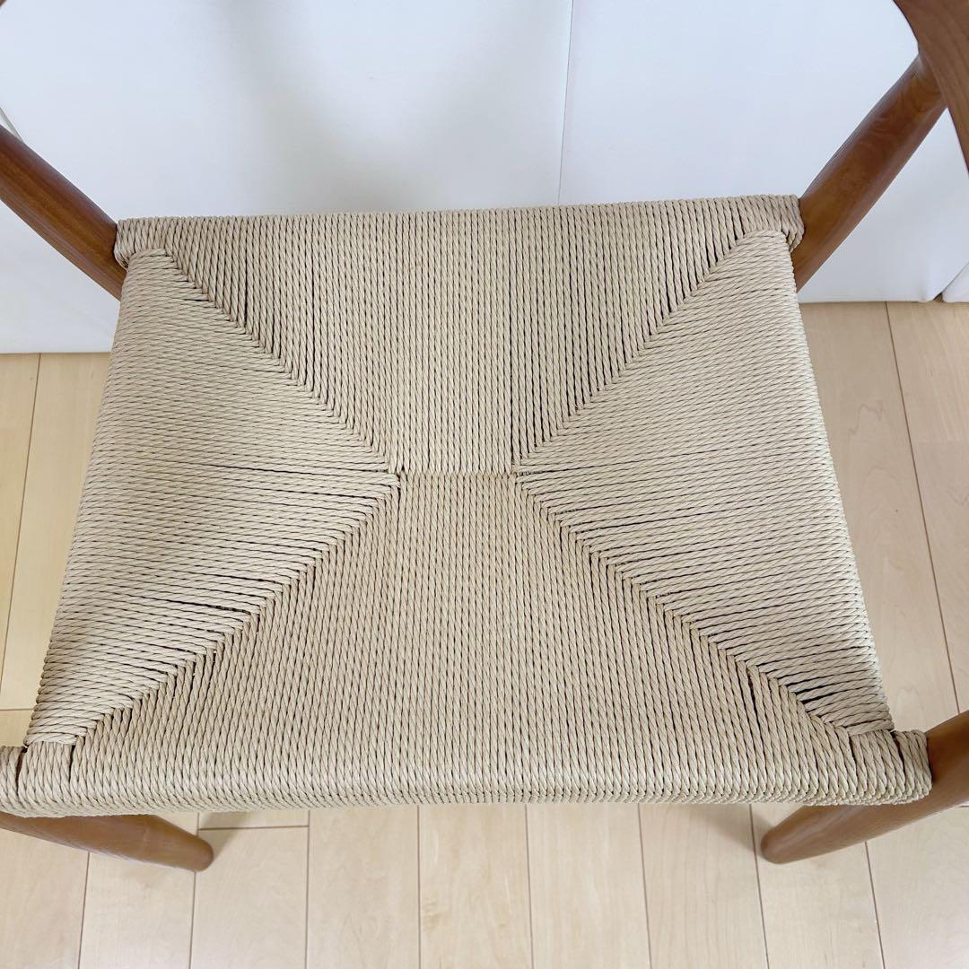 ペーパーコード　アームチェア　アッシュ　タンスのゲン ブラウン　天然木　無垢材②