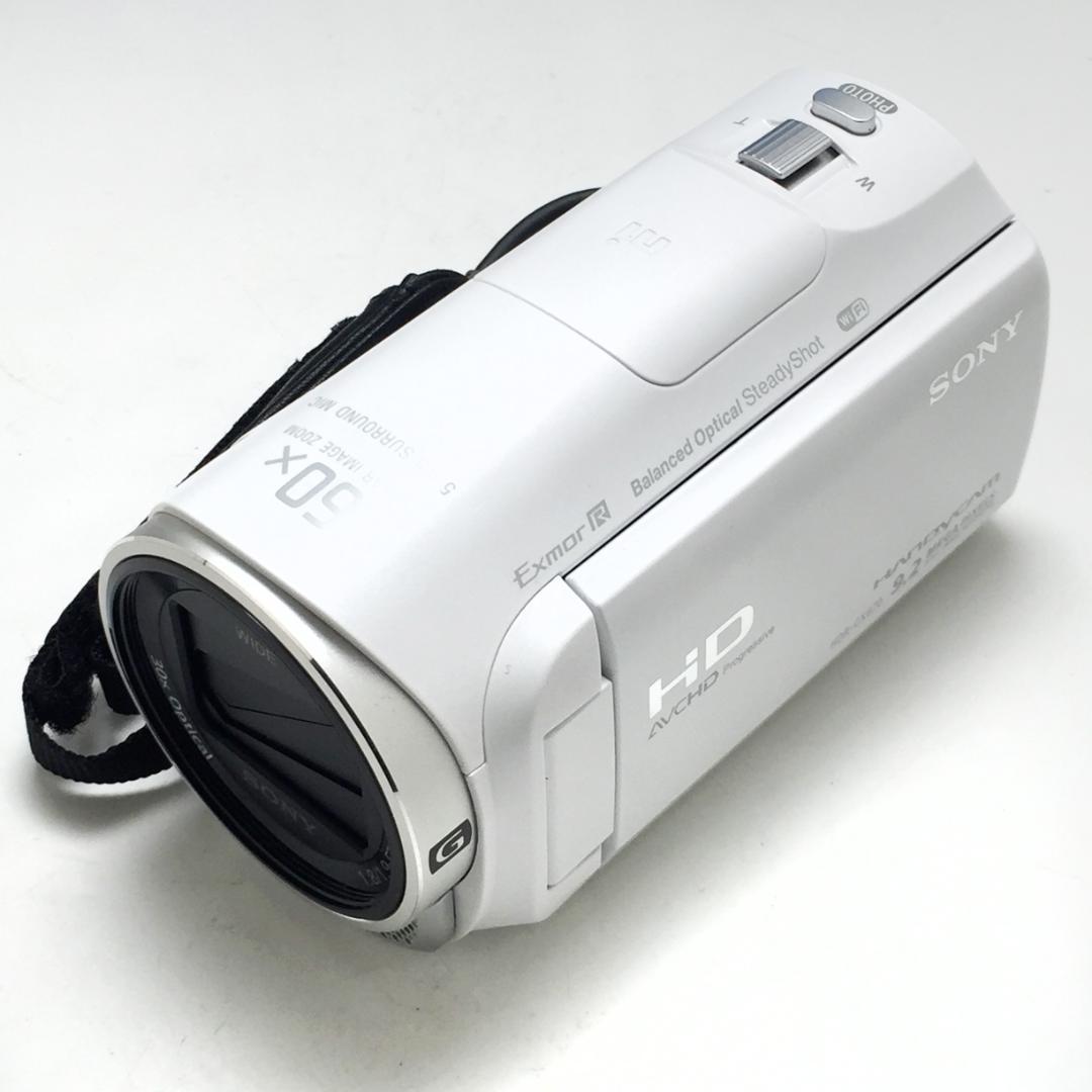 きれい ソニー ハンディカム HDR-CX670 ホワイト バッテリー2個付
