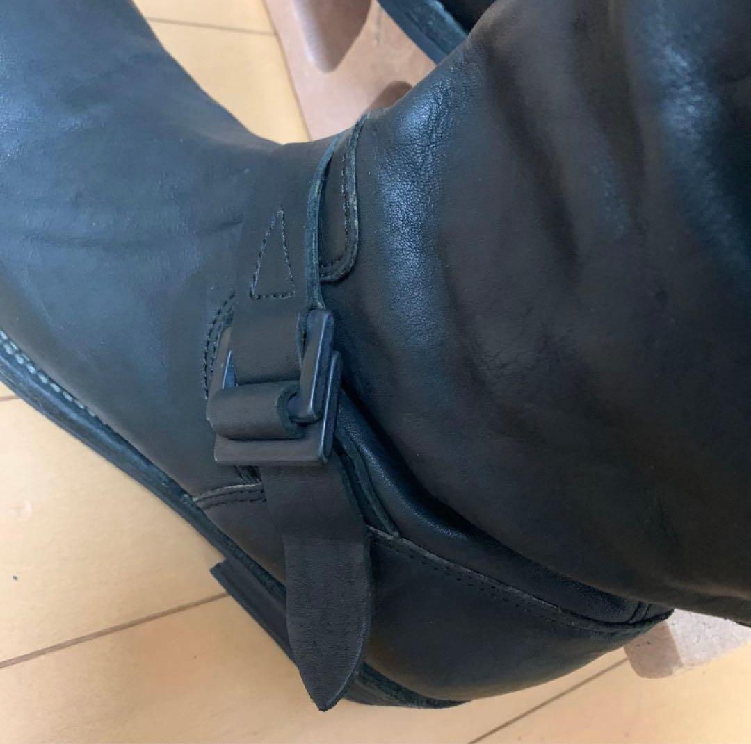 イサムカタヤマ　バックラッシュ黒 レザー エンジニアブーツ