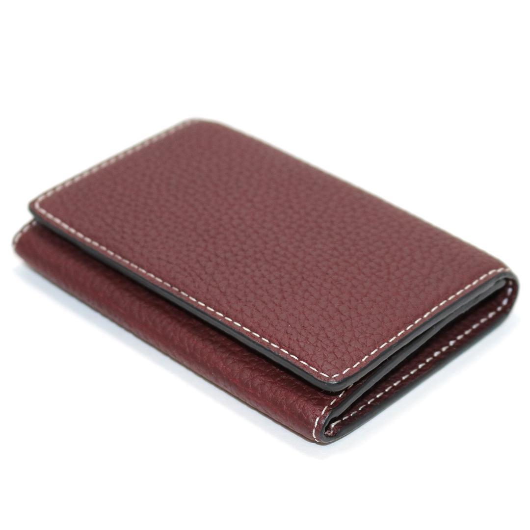 【未使用級】ボナベンチュラ スリープ付き ビジネスカードケース シュリンクレザー