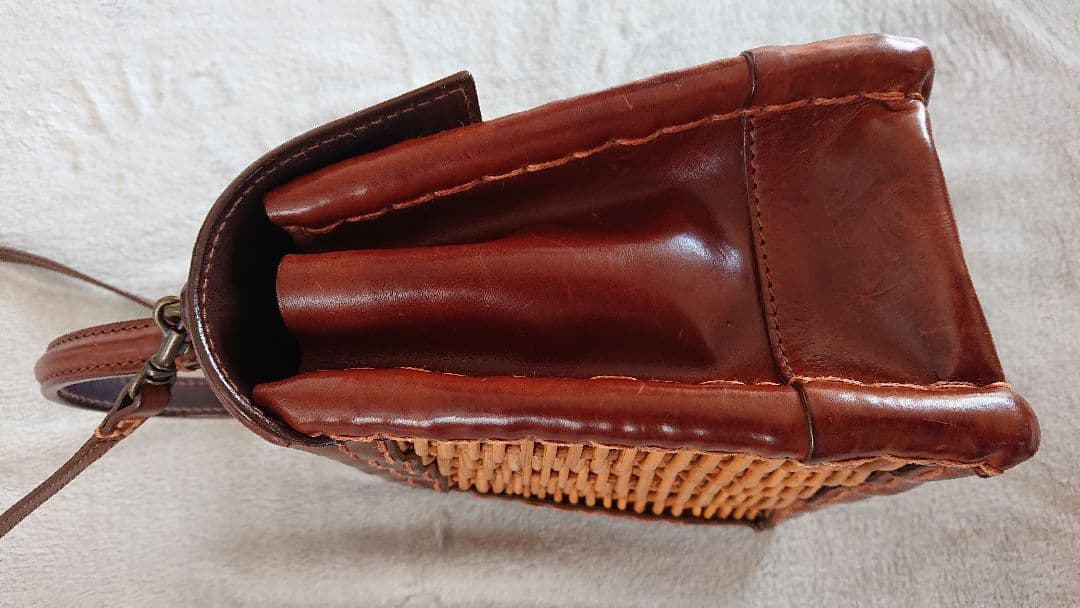 エバゴス ミニ ケリー かっちりバッグ ブラウン