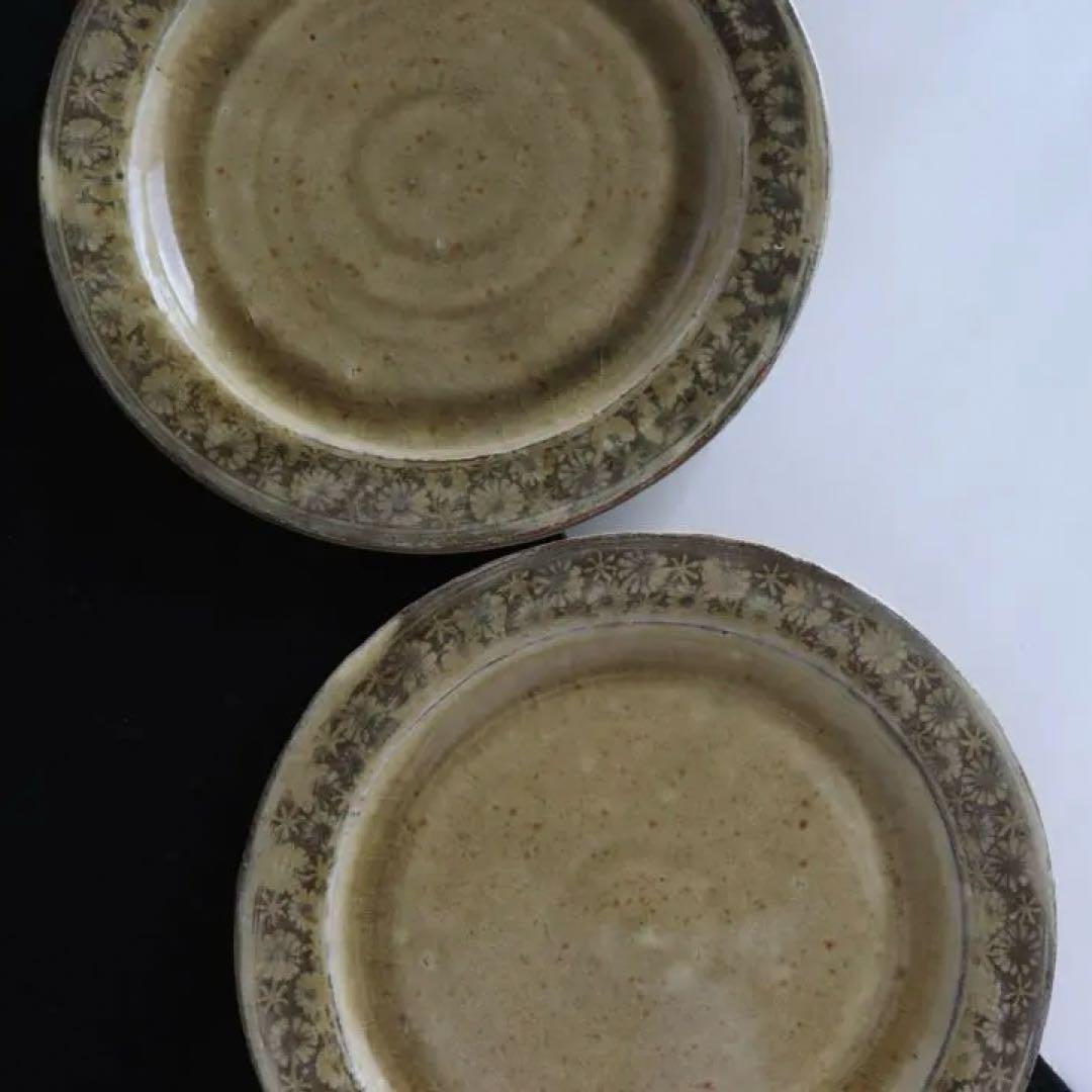 ☆川口武亮　小花印判押し　プレート　2枚セット