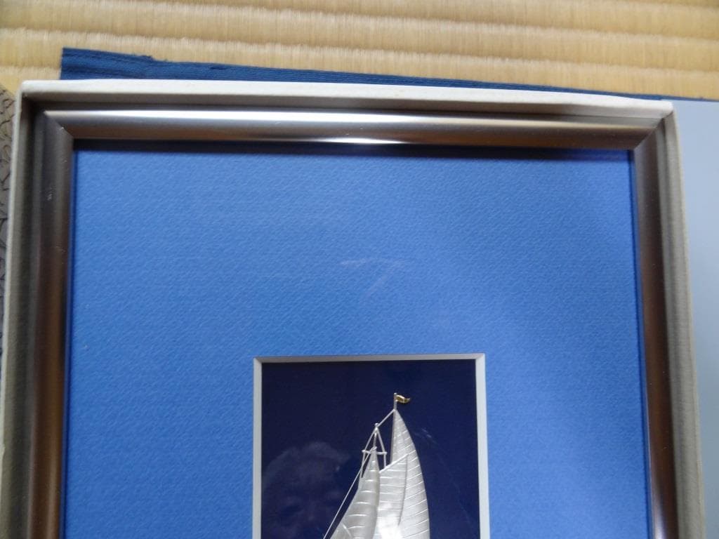 純銀 シルバー999 額 yacht takehiko ヨット 武比古 極美品