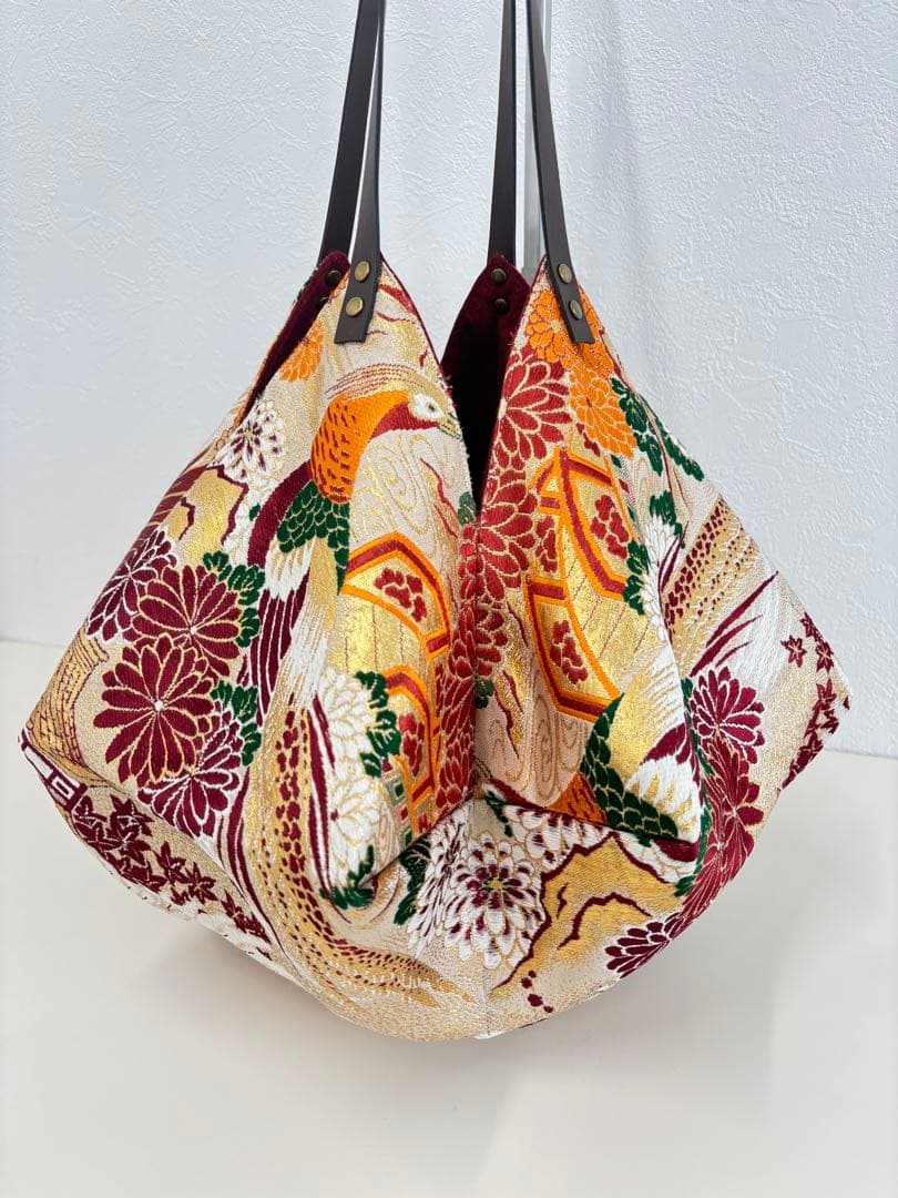 再販　帯リメイクバッグ　あずま袋、風呂敷袋、エコバッグ、八角バッグ