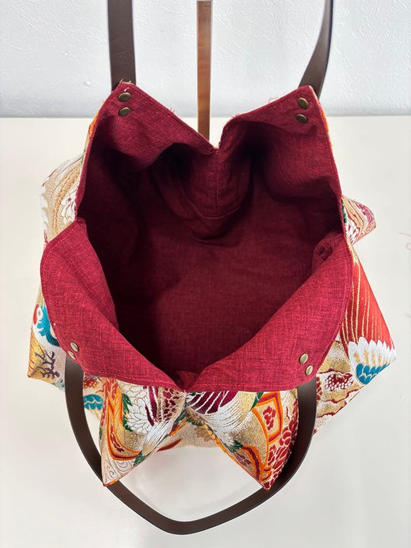 再販　帯リメイクバッグ　あずま袋、風呂敷袋、エコバッグ、八角バッグ