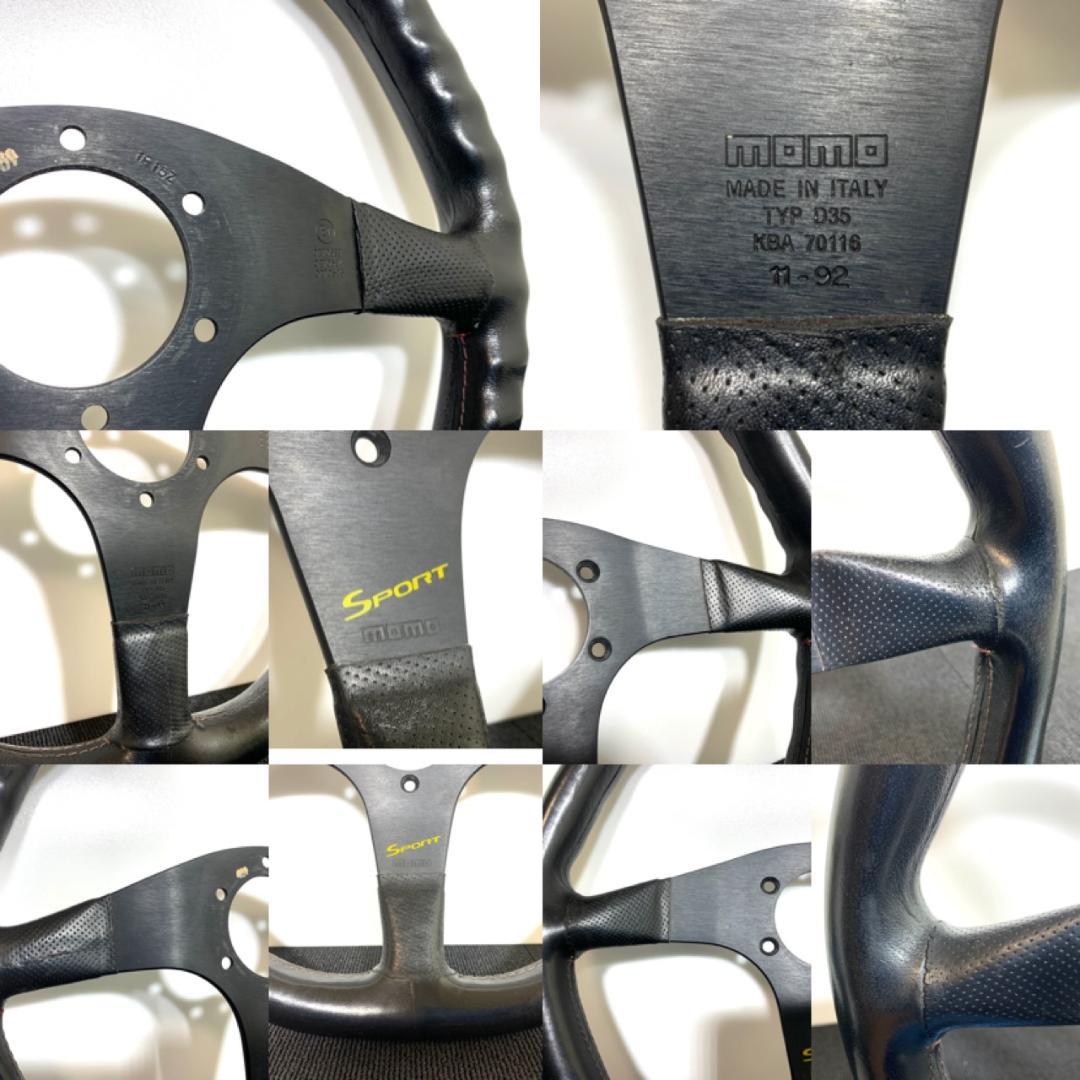 モモ スポーツ ステアリング 34パイ 当時物 92年製 ホーンボタン・ネジ付き