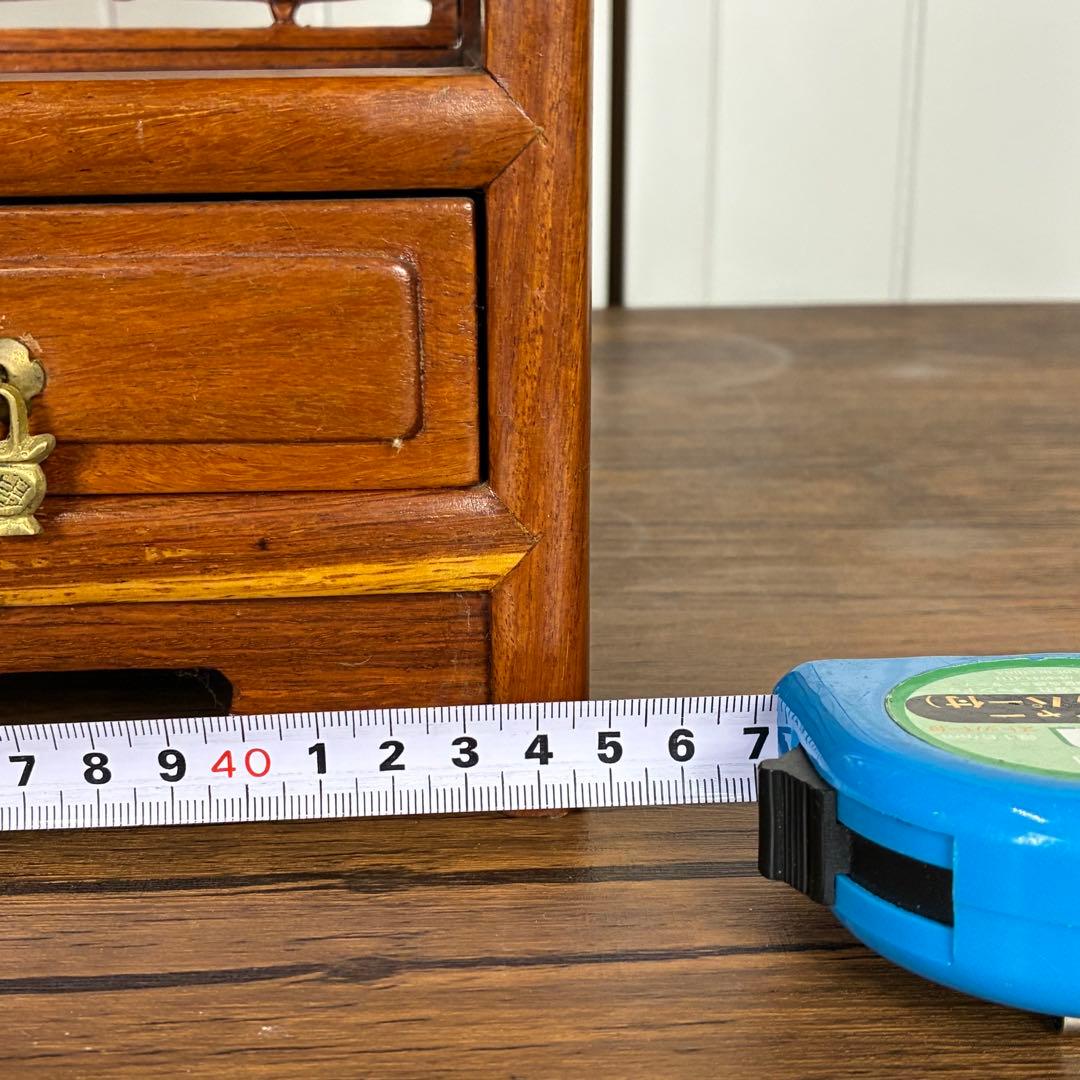 【送料込】和風家具　棚　唐木家具　和室民芸家具　アンティーク　昭和レトロ　小物入