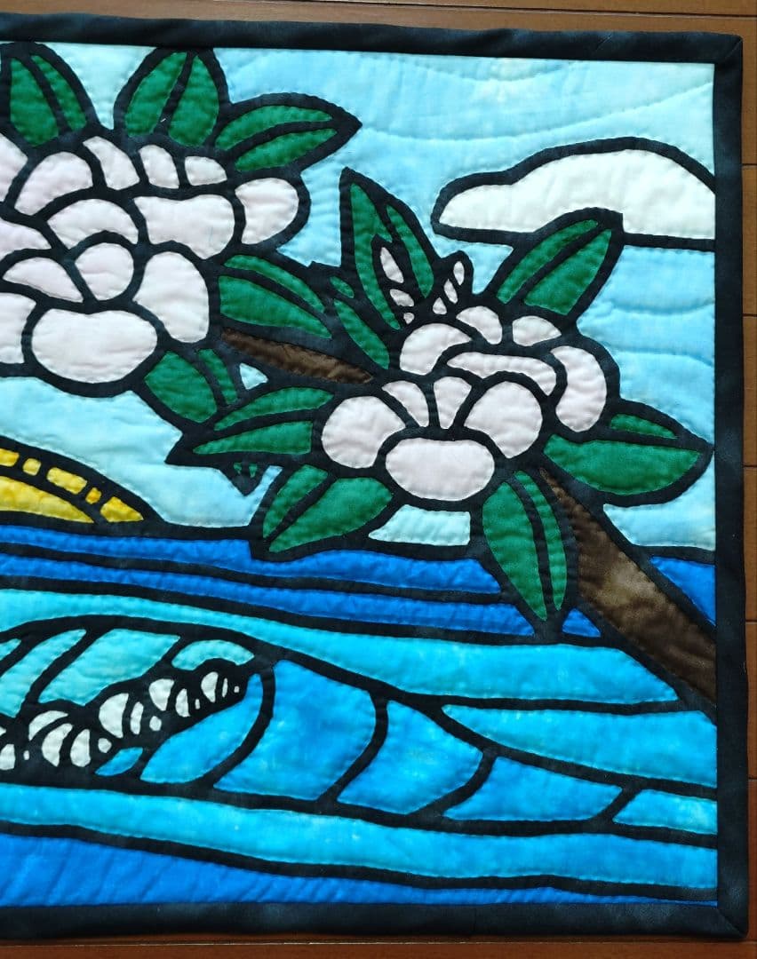 ハワイアンキルト＊ステンドグラスキルトのタペストリー