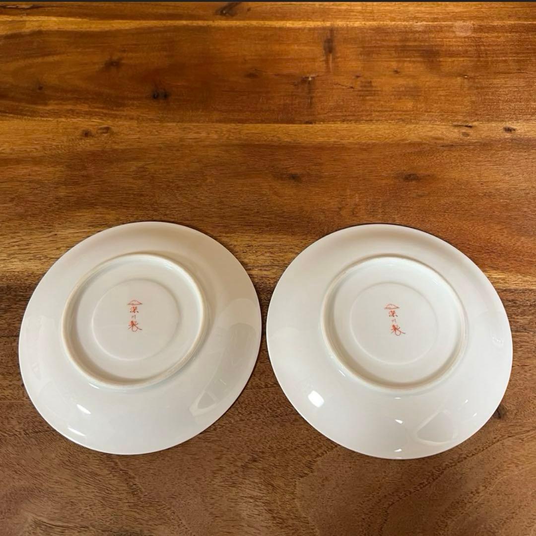 未使用⭐️廃盤⭐️深川製磁 ブルーチャイナ ペア スープカップ&ソーサー⭐️希少