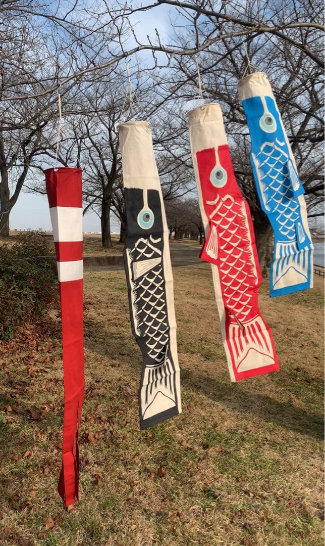 歌川広重「名所江戸百景　水道橋駿河台」手染め豆広重鯉1.1m子鯉青セット鯉のぼり