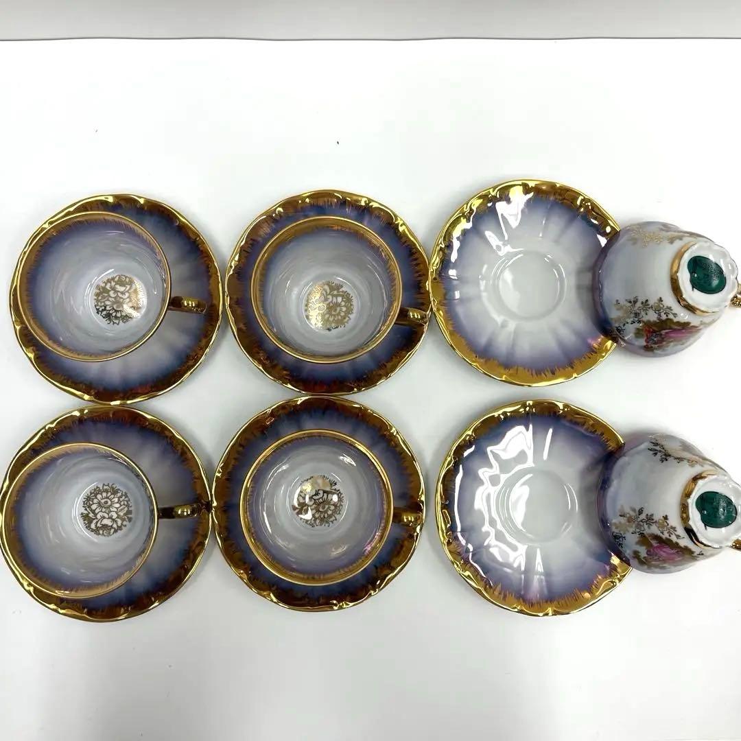 陶磁器　宮廷小花/ティーセット　15セット 花柄 金装飾