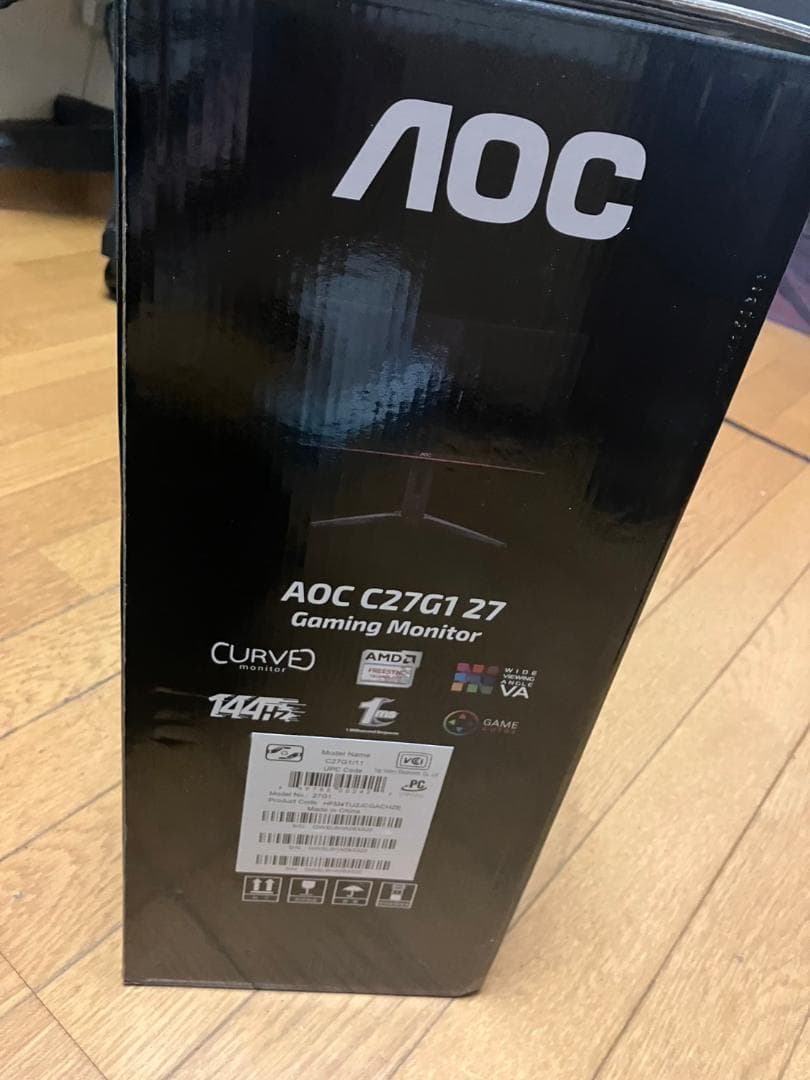 【ほぼ新品】AOC ゲーミングモニター C27G1/11(27インチ曲面144
