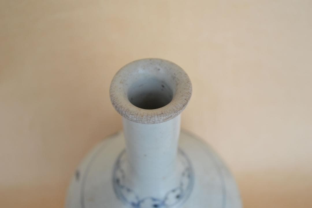 切込焼 染付辣韮徳利