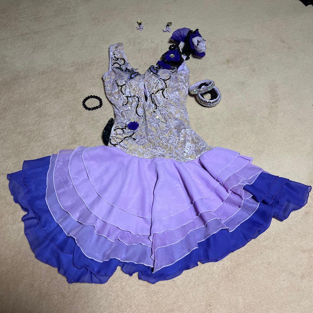 社交ダンスドレス　イヤリング付き