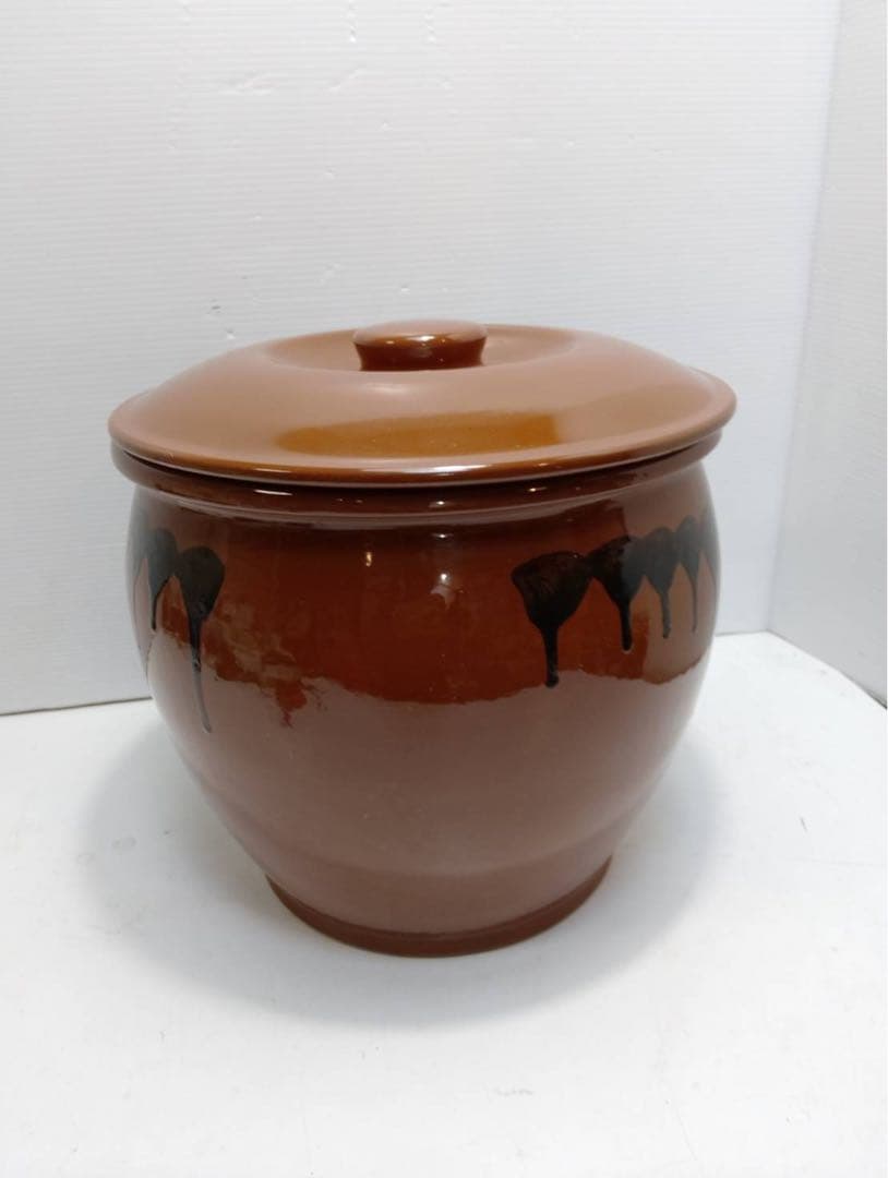 G2225【希少・廃盤品】常滑焼 久松窯 切立 8号 漬物壺