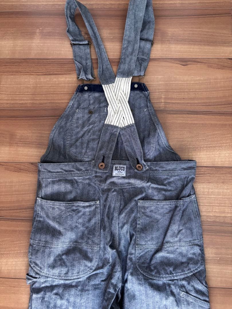 BLUCO/ヒッコリー/オーバーオール/Sサイズ