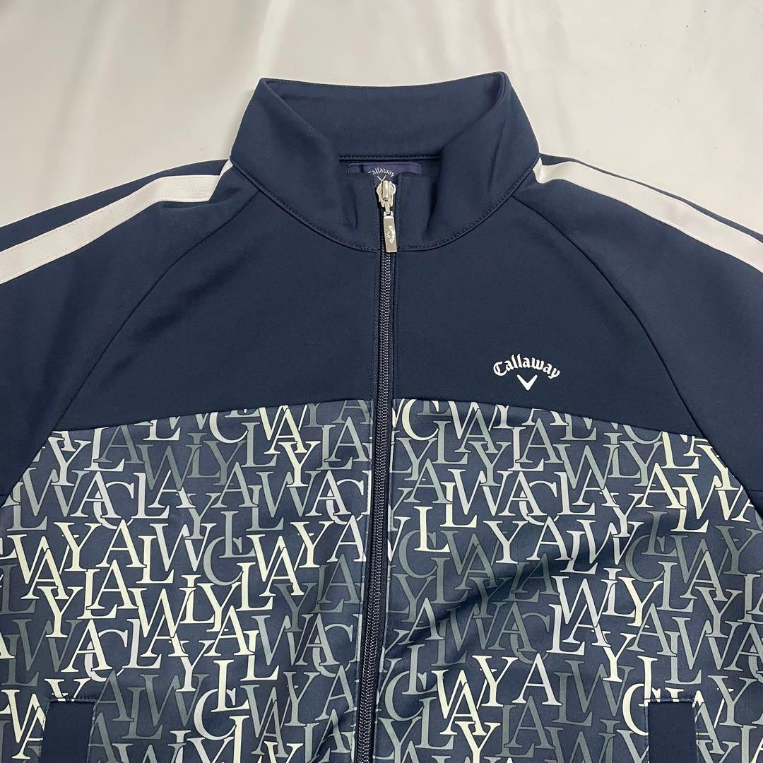 Callaway ゴルフウェア ロゴスウェットブルゾン M 紺