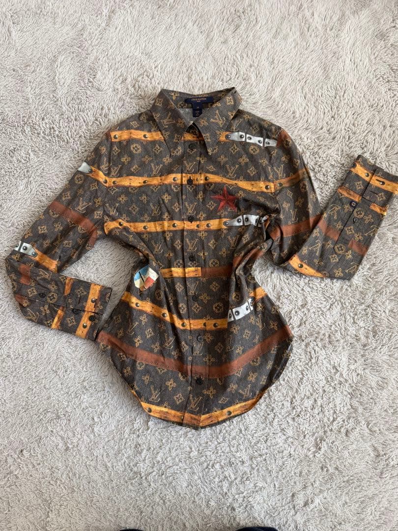 LOUIS VUITTON ストライプシャツ サイズ34