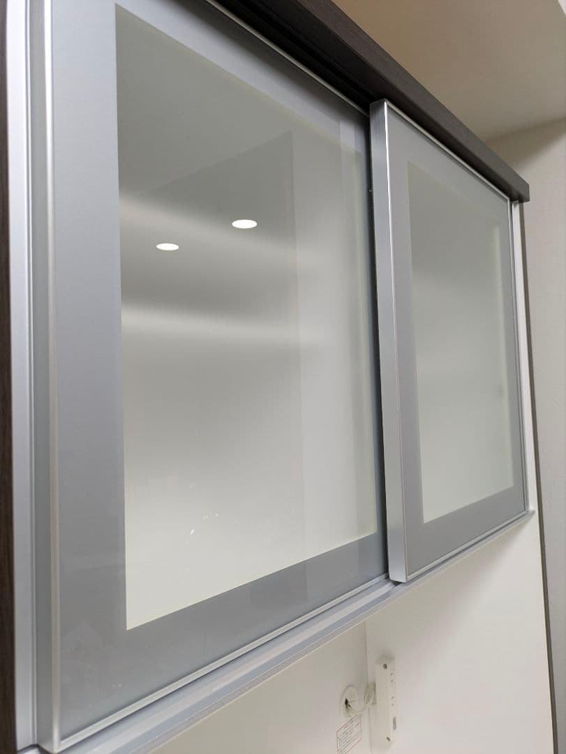 【送料無料】ニトリ キッチンボード レジューム ダークブラウン 食器棚 90cm