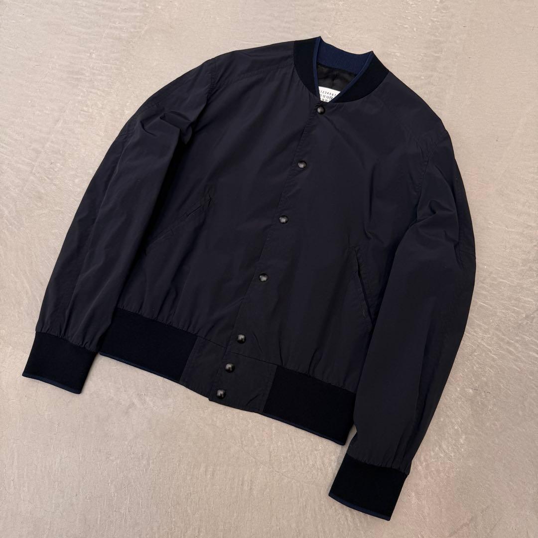 【美品】 マルジェラ ブルゾン ナイロン ネイビー 50 ジャケット アウター