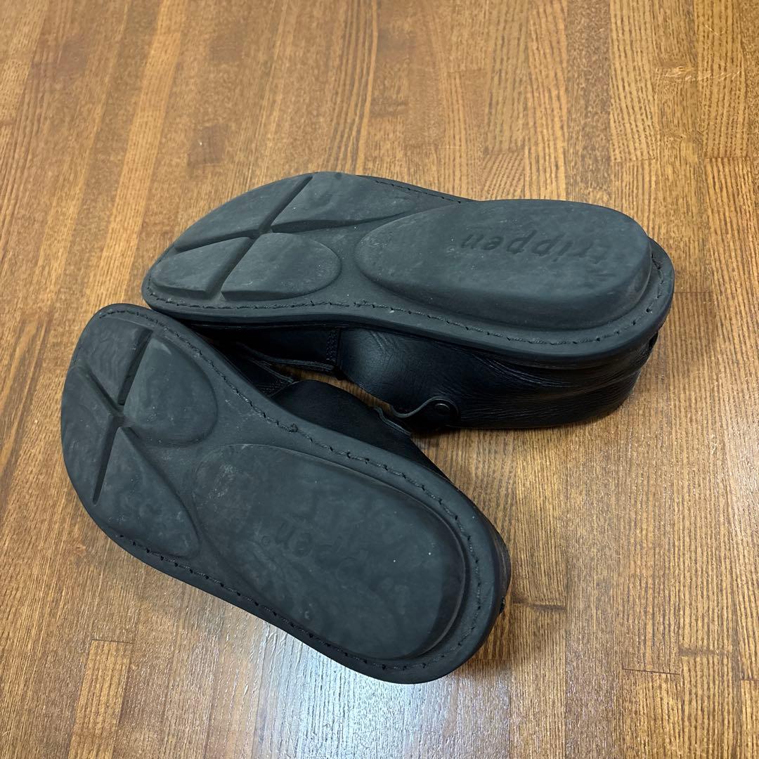 trippen 黒 レザー ローファー