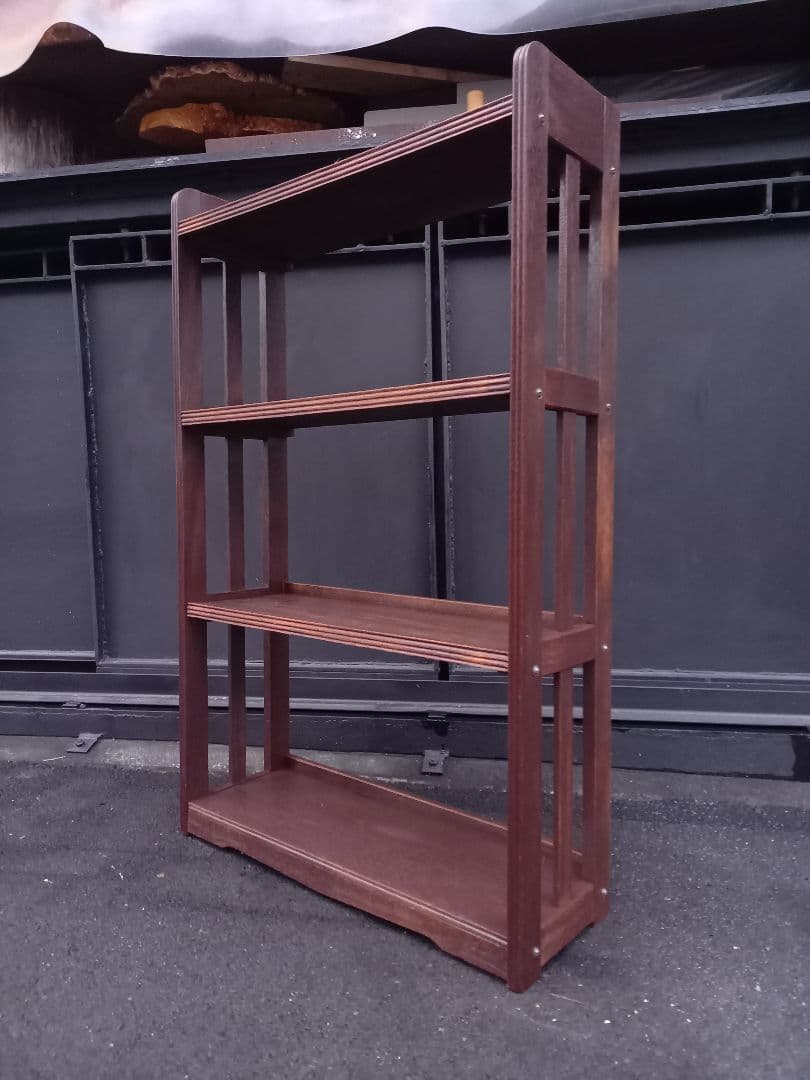 1960's　ヴィンテージ　オープン　シェルフ　柵格子　透かし彫り　飾り棚