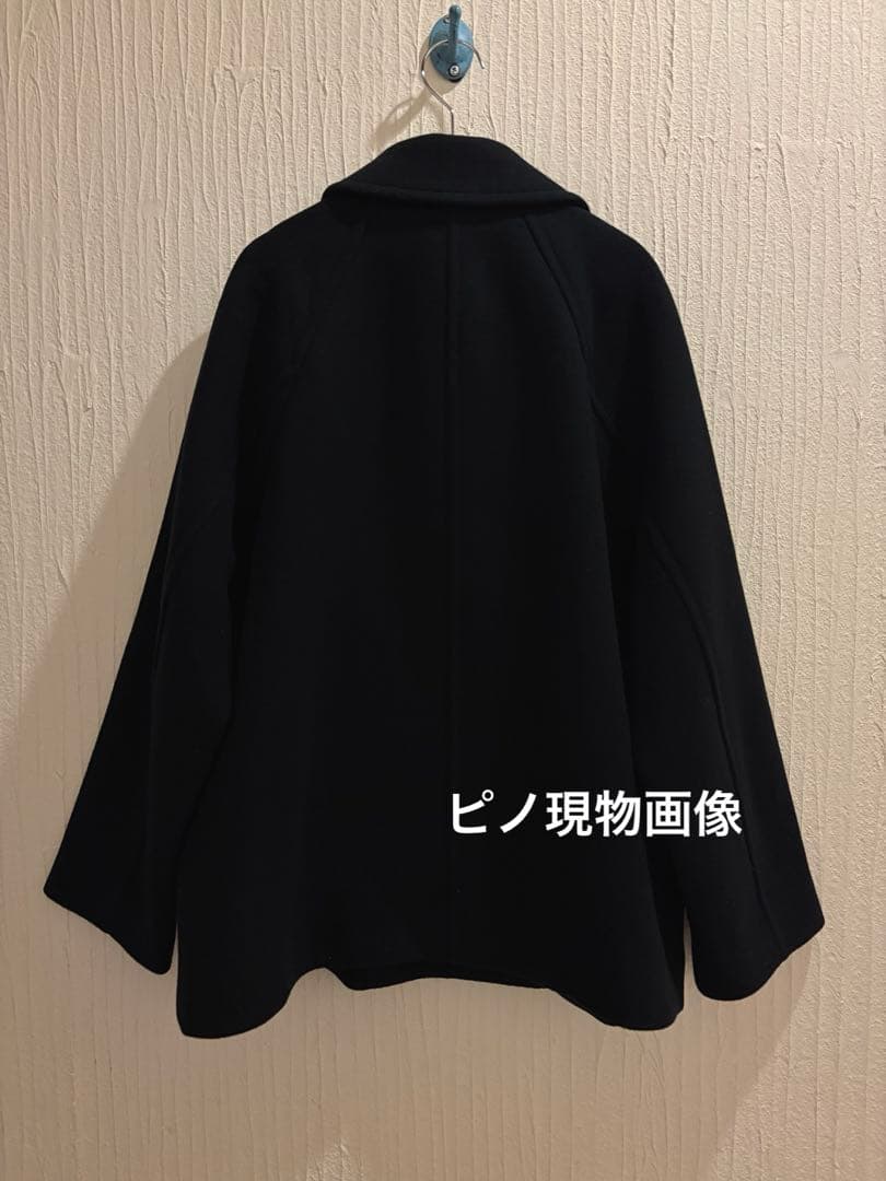 【即発送可】黒36 スピック＆スパン S160スタンドカラーショートコート