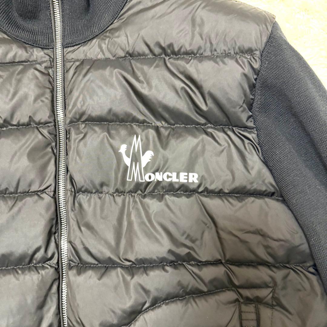 極美品 XL　モンクレール　ハイブリッドニット　ダウンジャケット　ブラック