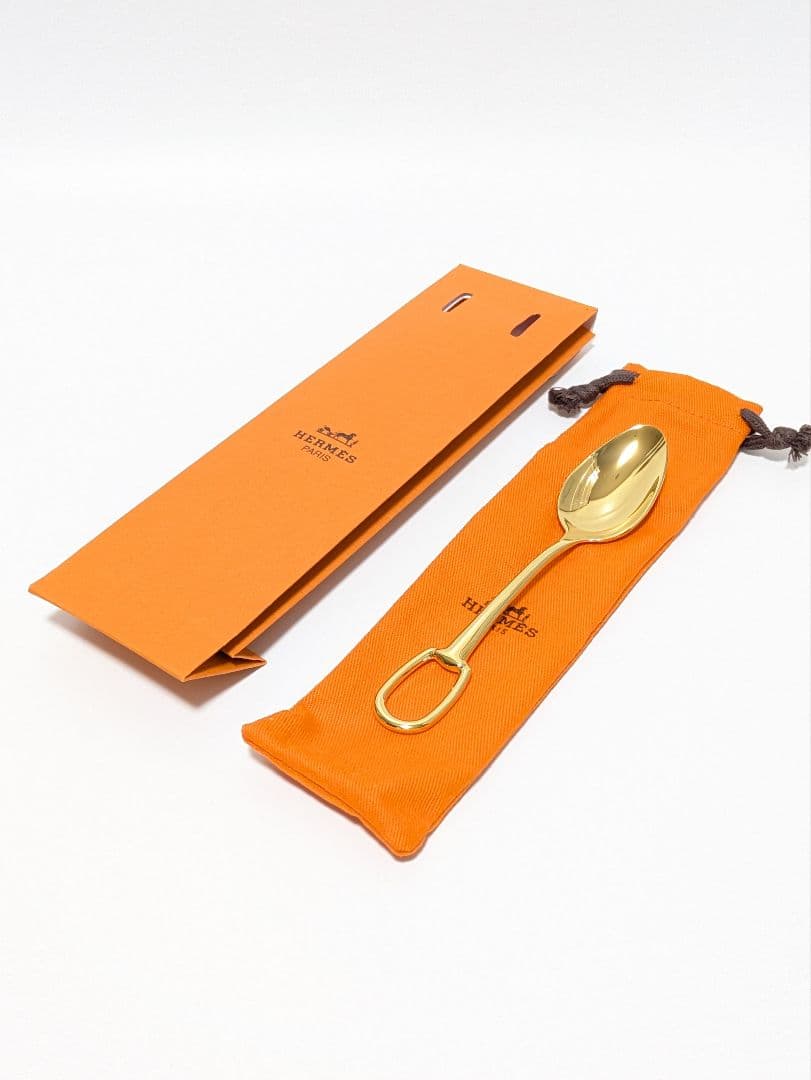 HERMES エルメス グラン アトラージュ デザートスプーン ゴールド