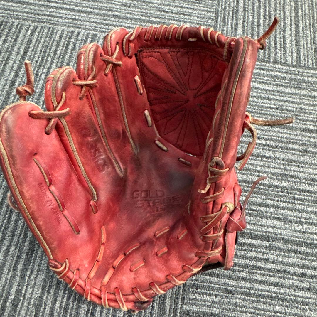GOLD Stage 赤色 硬式グローブ