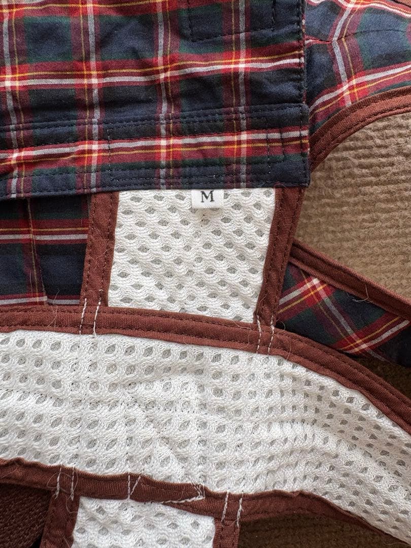 大型犬用 メッシュチェック柄介護ハーネス