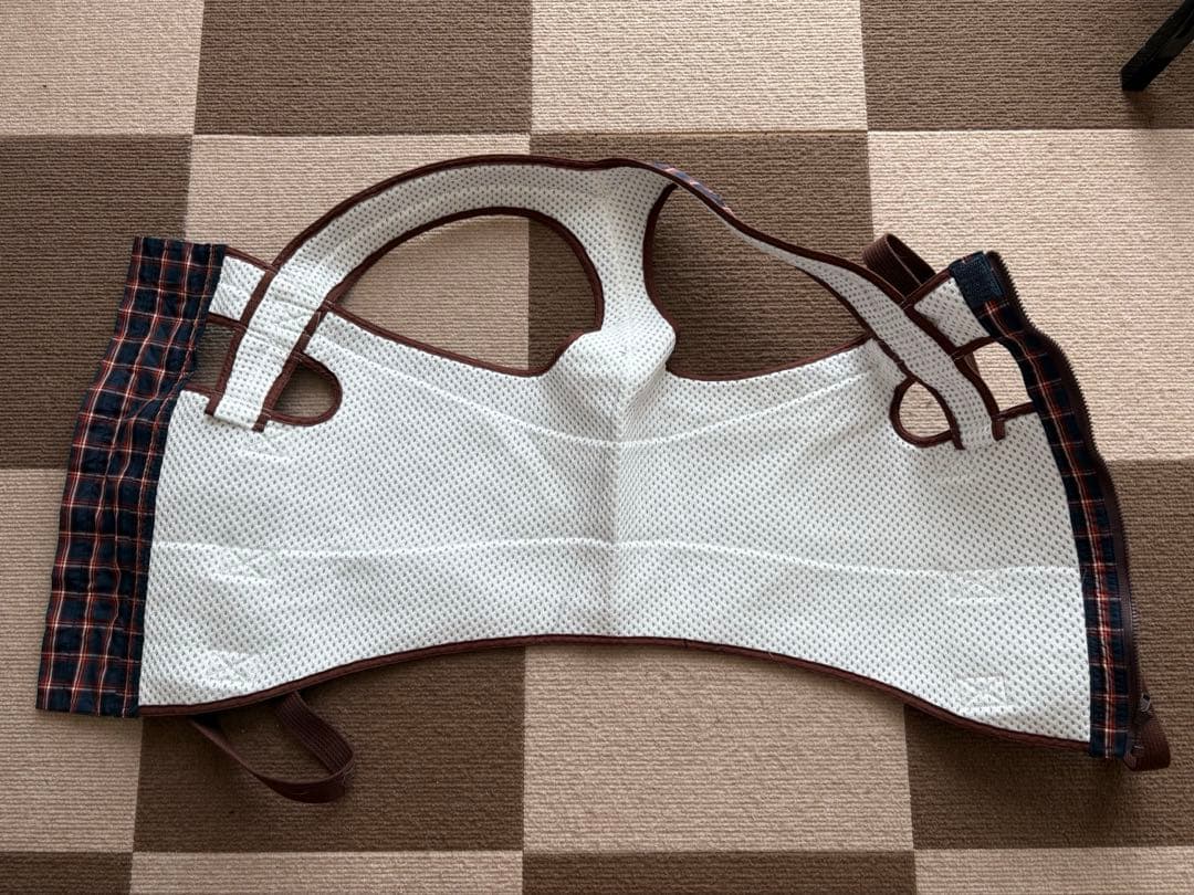 大型犬用 メッシュチェック柄介護ハーネス