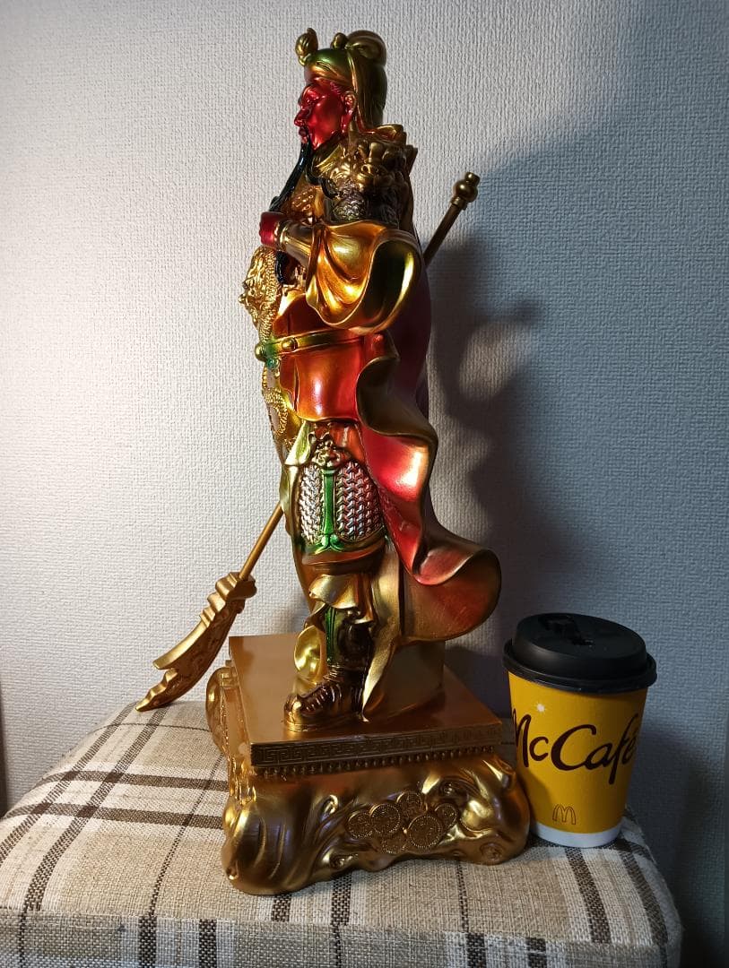 武将の置物 関羽像三国志 50cm必勝祈願　邪気払い　　縁起物