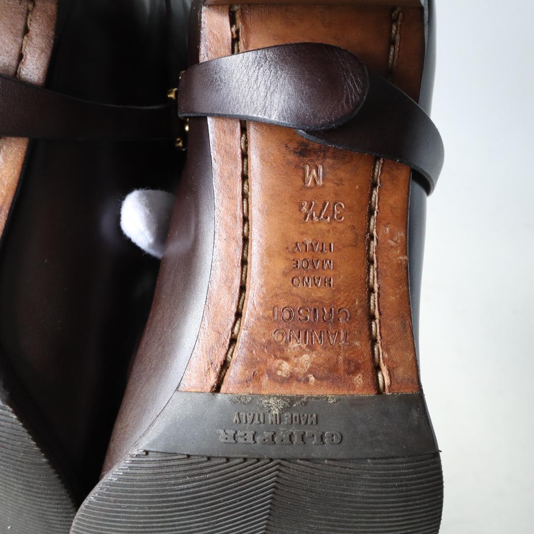 タニノクリスチー　マスミア　ショートブーツ　6cmヒール　37.5/24.5cm