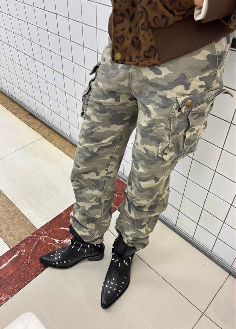 Opium Rivet Strap Leather Heel Boots ブーツ