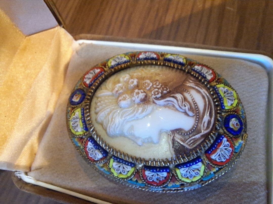 激レア　ローマンモザイク　磁器カメオ　イタリア