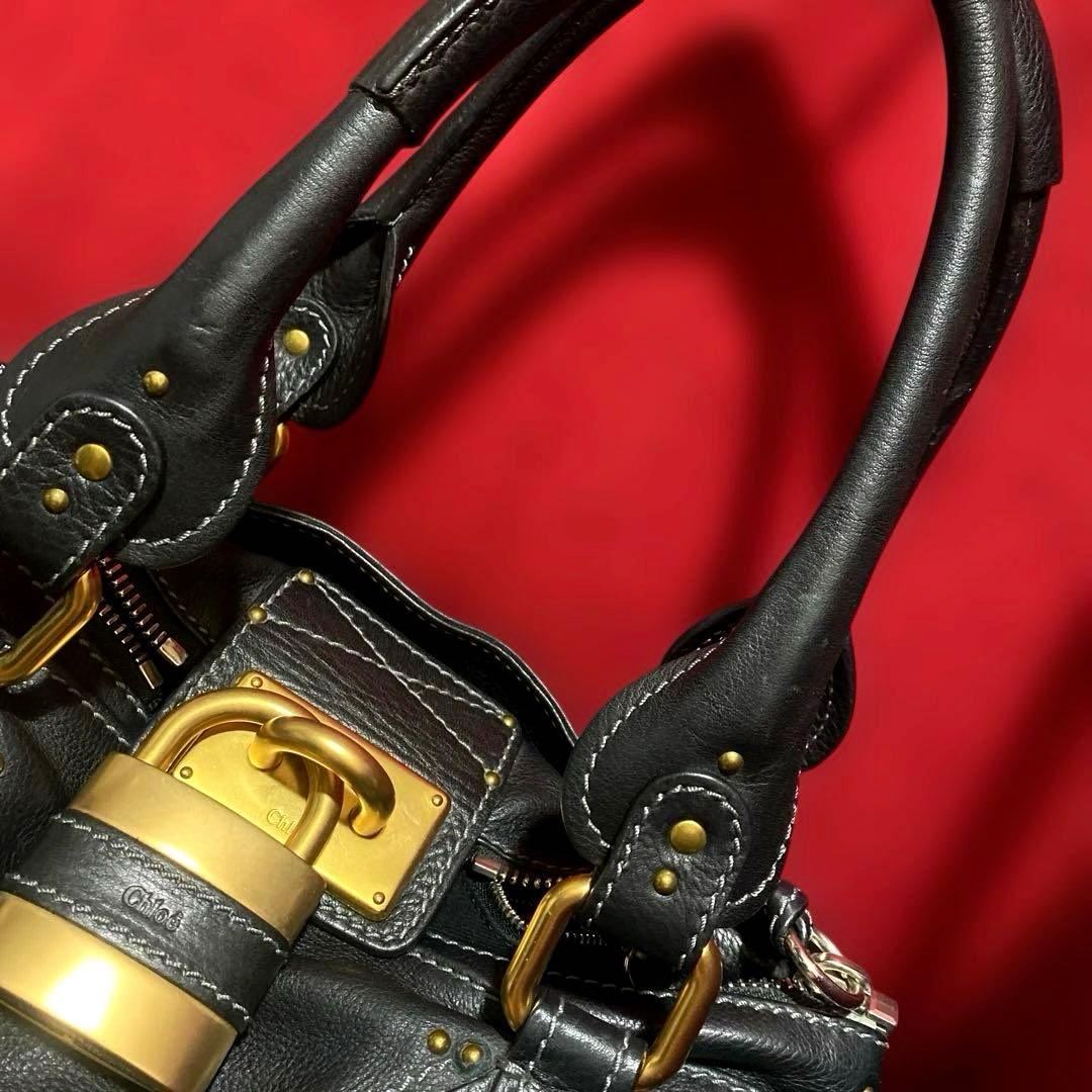 【当時物 廃盤】Chloe美品 クロエ パディントン ハンドバッグ ゴールド