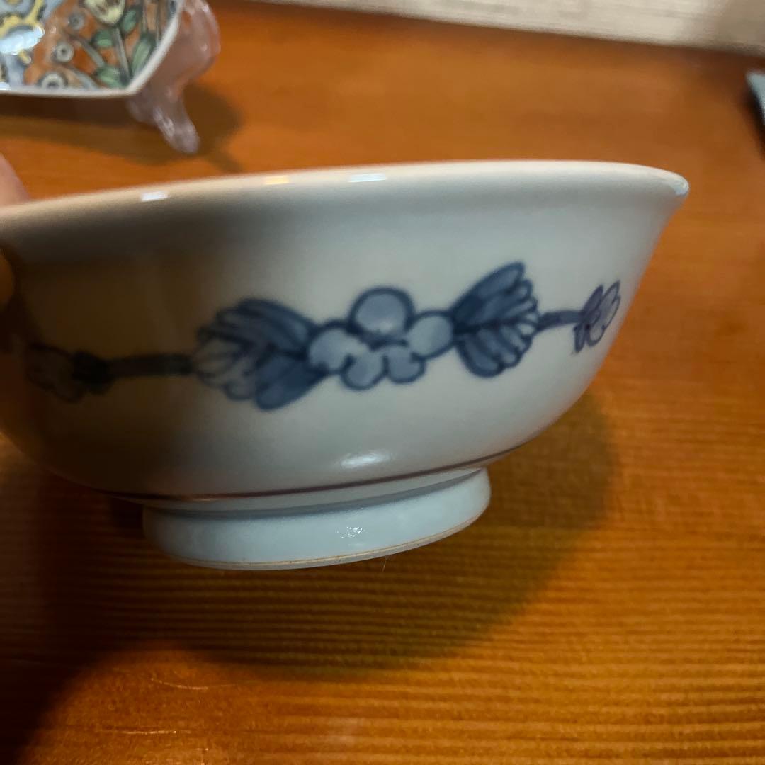 有田焼　染錦 小花菖蒲花文　鉢