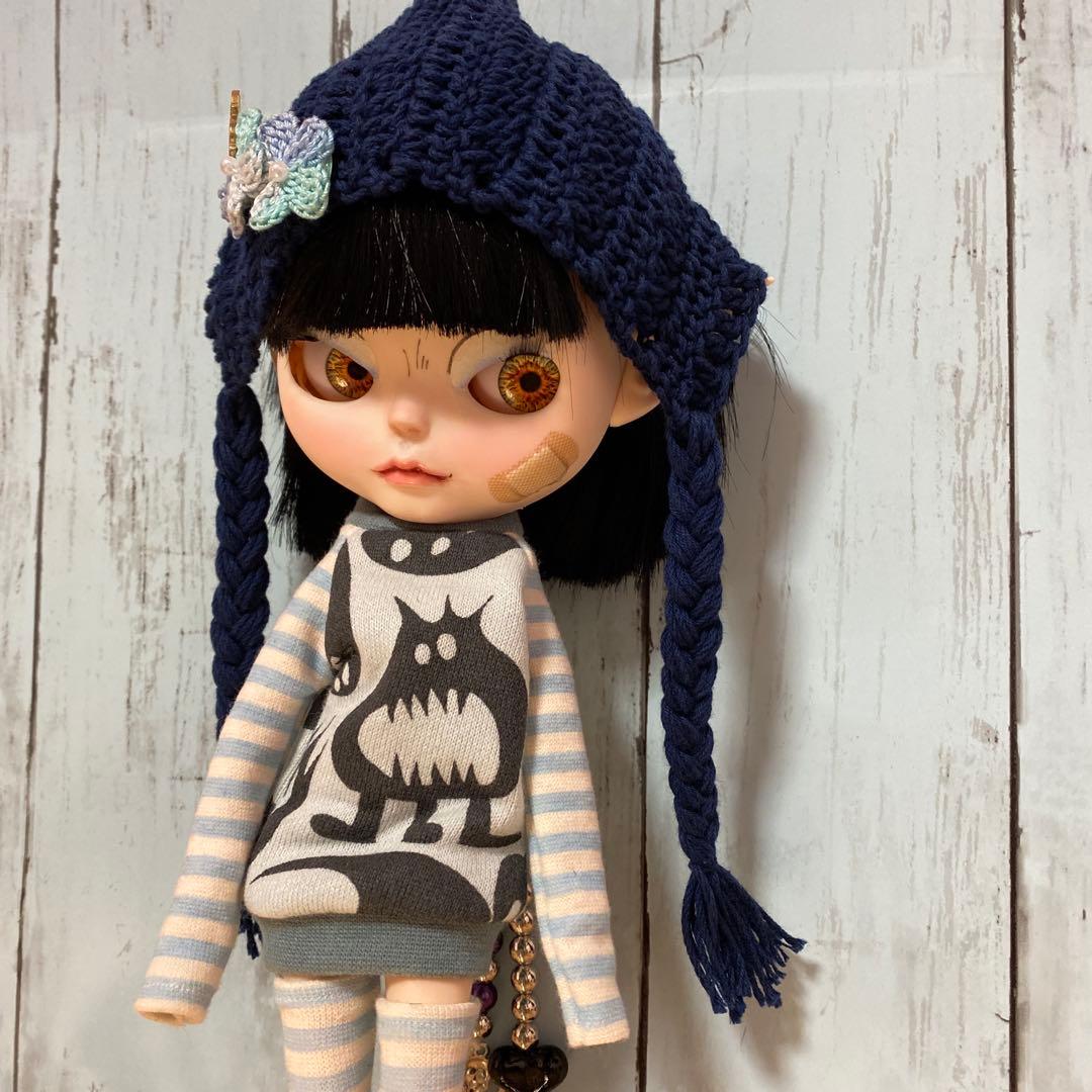 『デビルちゃん』カスタムドール　さらさらボブヘア(ブラック)