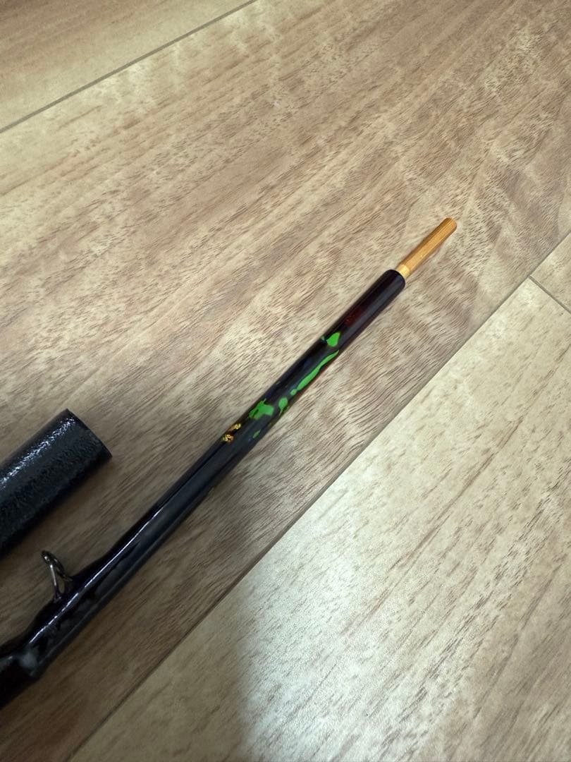 軟調　旭信和竿　金箔の珍しい層塗り　布袋竹